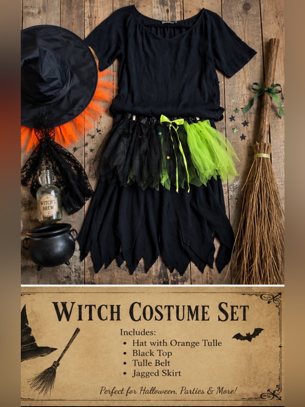Enchanting Witch Costume Kids/Adult